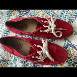 Womens size 9 Authentic Lo Pro Red Vans